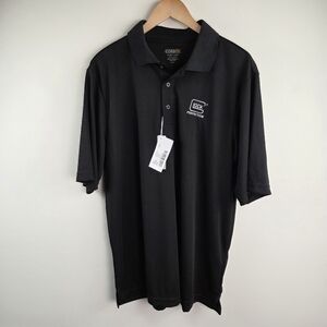 Glock Performance Shirt Mens XL Black Short Sleeve Polo Solid Performance Logo
